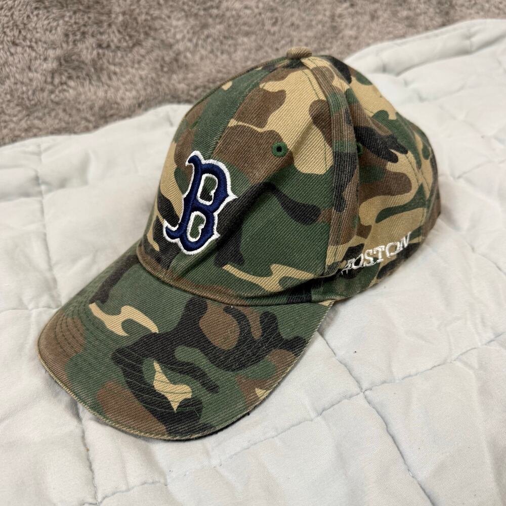 Boston Red Sox Green Camo Baseball Cap Hat One Size Adjustable Fit